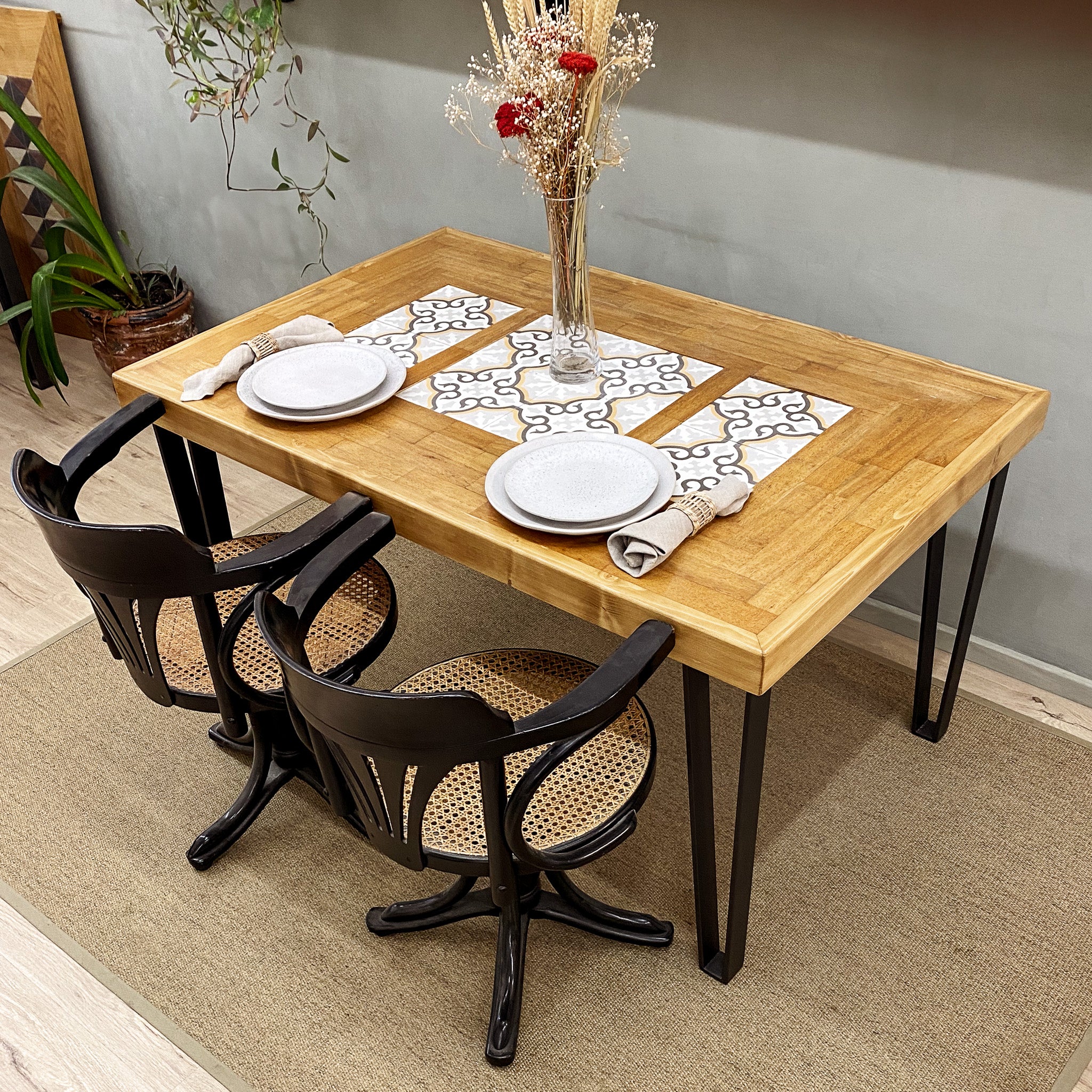 Mesa comedor ZORI L · Ceniza ·  E · 137x87